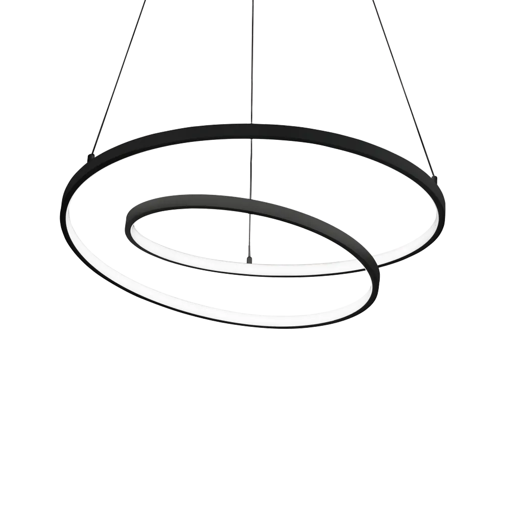 Lámpara colgante Ideal Lux Oz negro LED 52W 2700K Ø80cm 342412