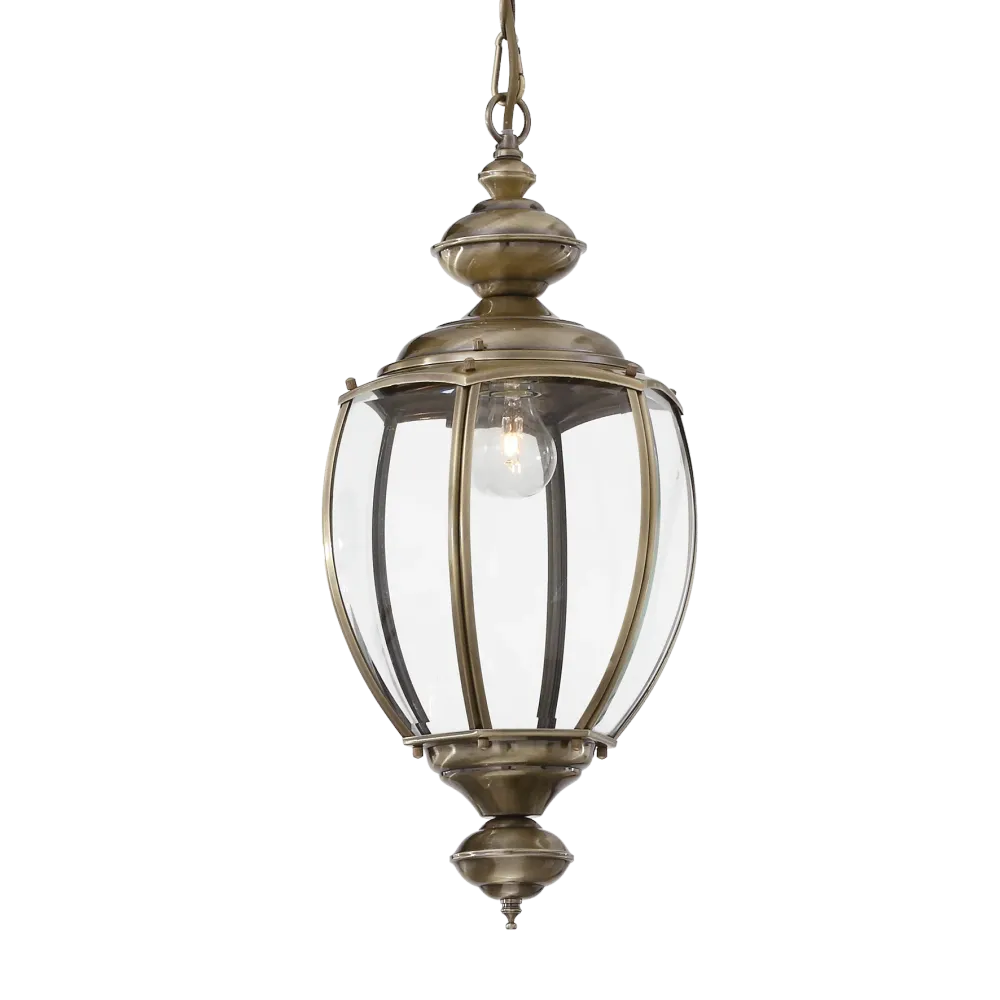 Lámpara colgante Ideal Lux Norma brunido cristal 60W Ø25cm 005911