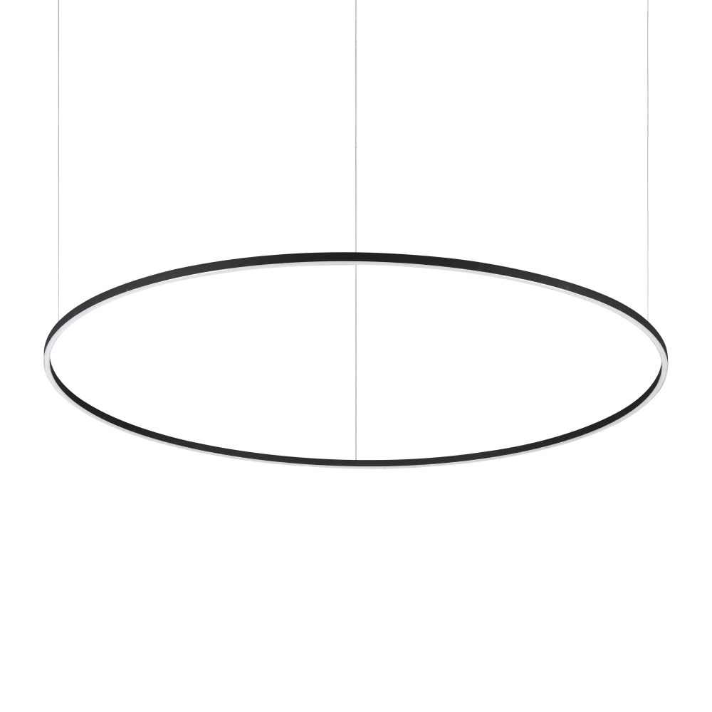 Lámpara colgante Ideal Lux Oracle Slim negro LED 81W Ø150cm 3000K 285061