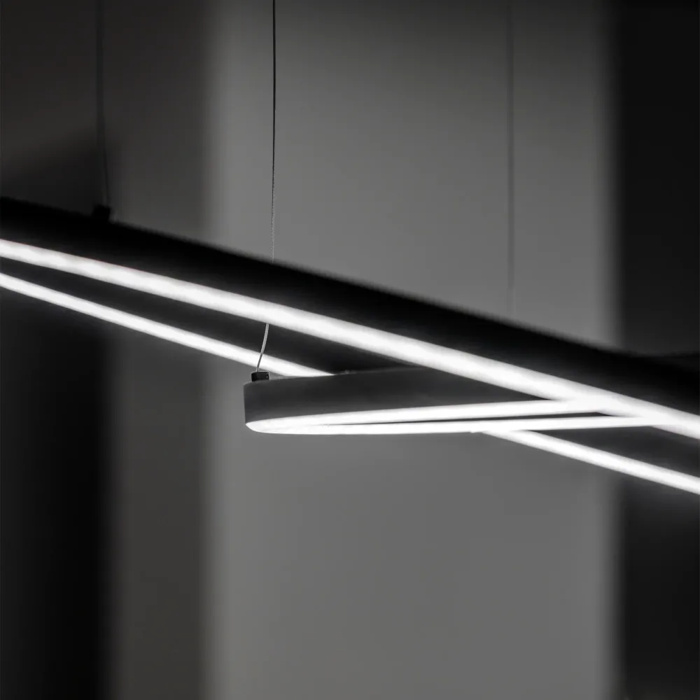 Lámpara colgante Ideal Lux Oracle Slim negro LED 81W Ø150cm 3000K 285061