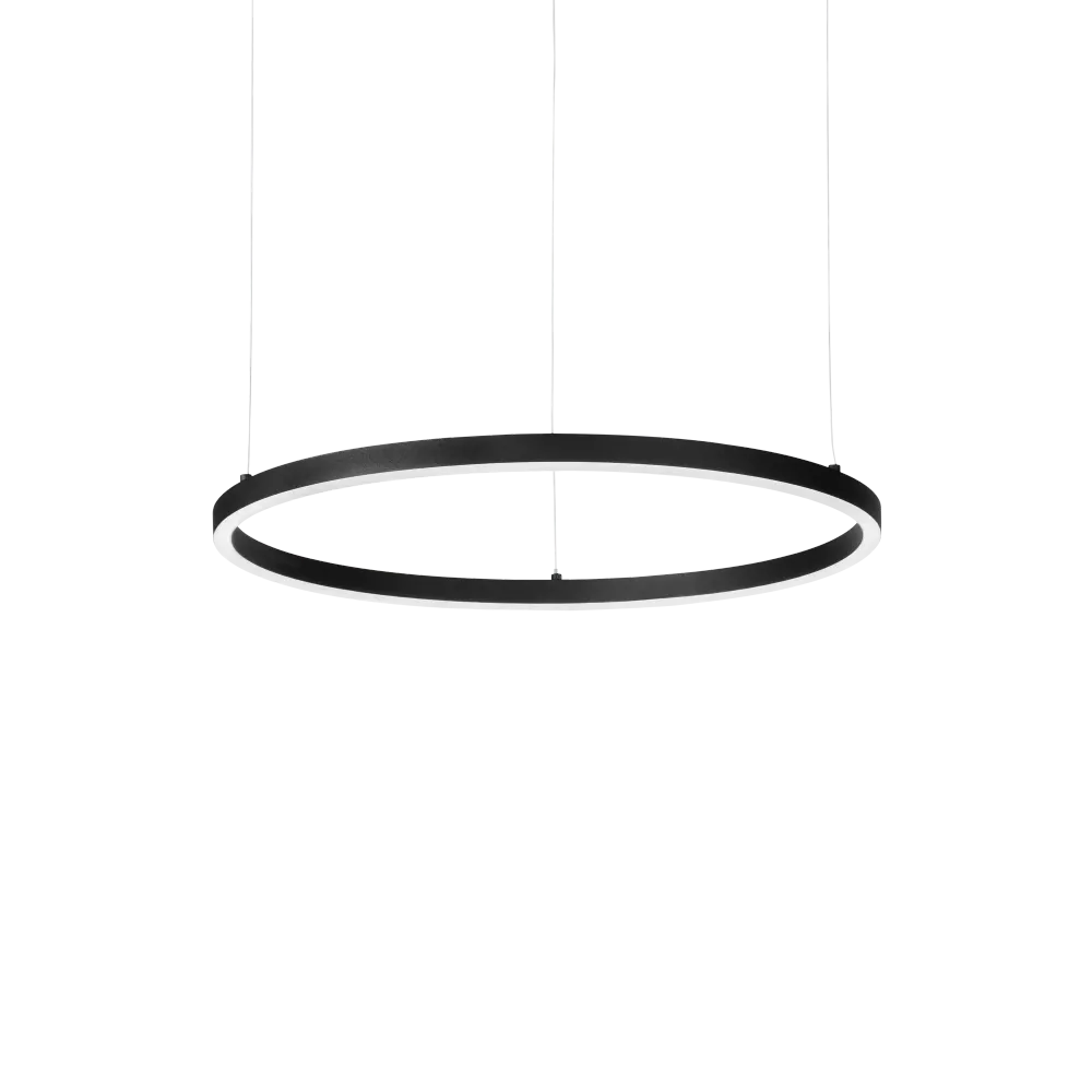 Lámpara colgante Ideal Lux Oracle Slim negro LED 28W 3000K regulable Ø50cm 304366