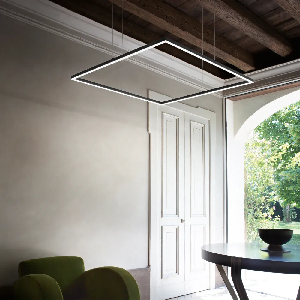 Lámpara colgante Ideal Lux Oracle Slim blanco LED 53W 3000K 90cm 259192