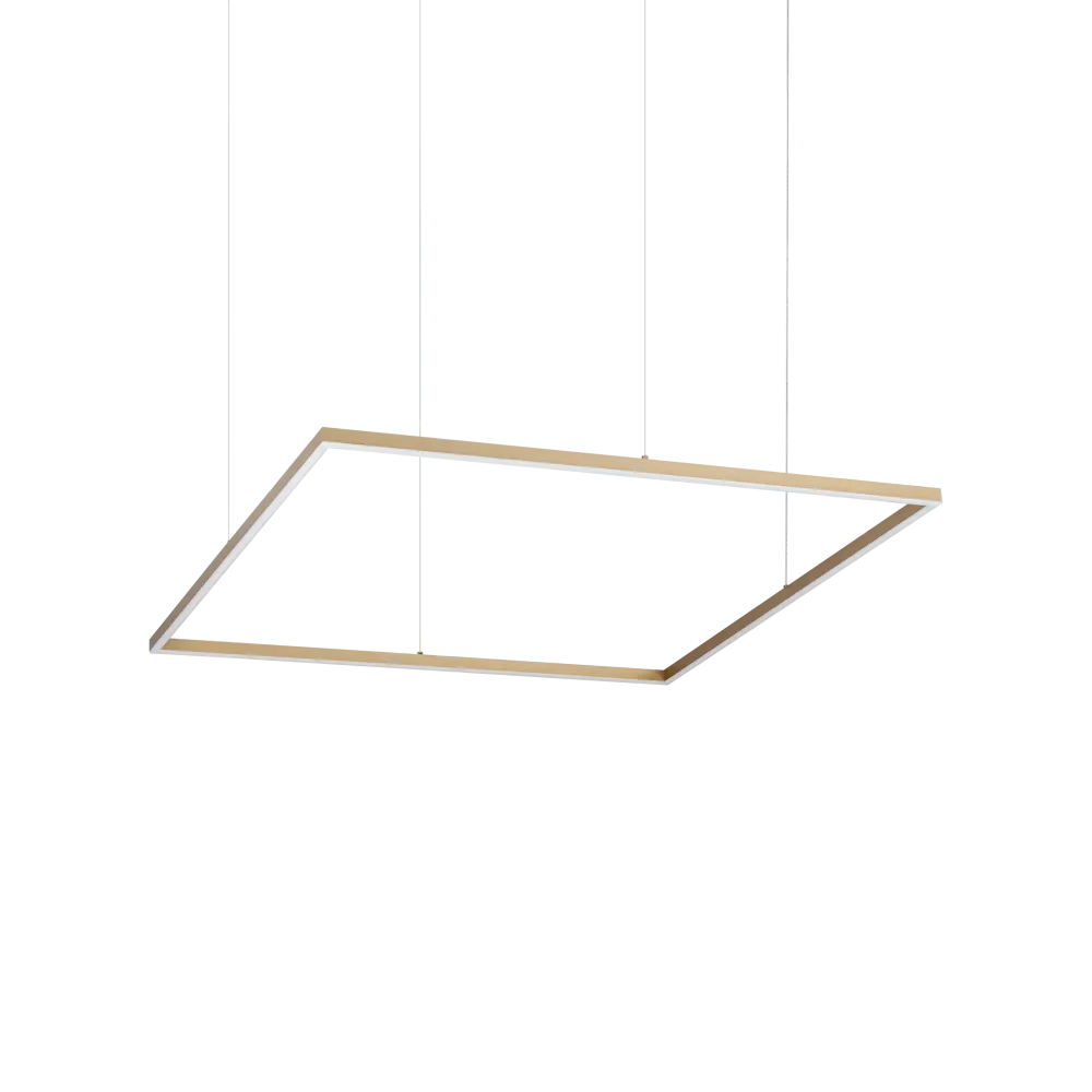 Lámpara colgante Ideal Lux Oracle Slim latón LED 53W 3000K 90cm 370538