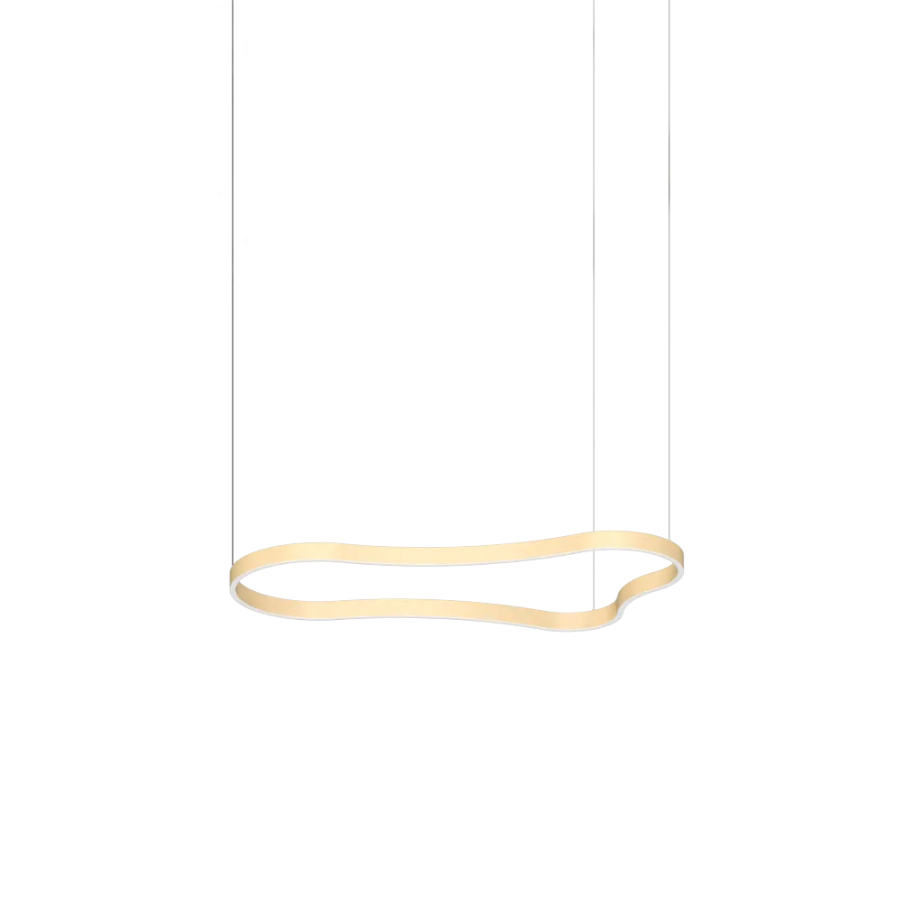 Lámpara colgante Ideal Lux Waves dorado LED 45W 125,4cm 345253