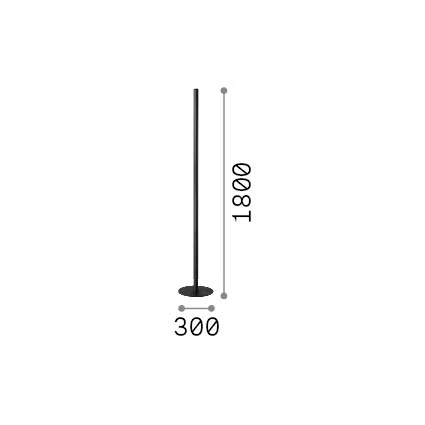 Lámpara de pie Ideal Lux Look blanco LED 24W 3000K regulable 180cm 304922