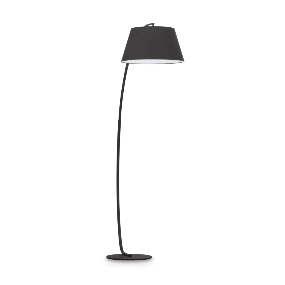 Lámpara de pie Ideal Lux Pagoda negro tela 60W 184cm 051765
