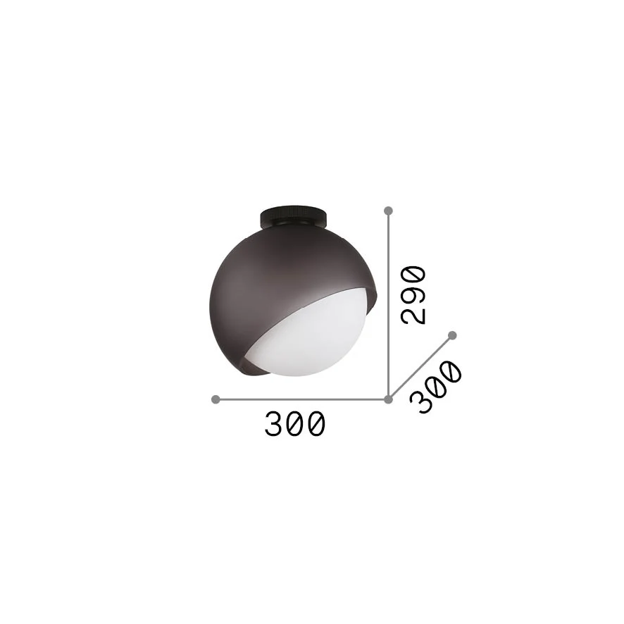 Plafón de techo Ideal Lux Bloom latón cristal 42W Ø30cm 366593