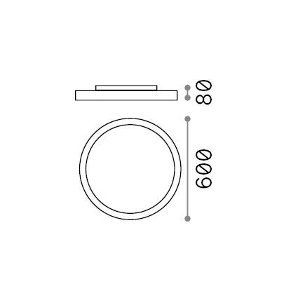 Plafón de techo Ideal Lux Fly blanco LED 53W Ø60cm 3000K 270302