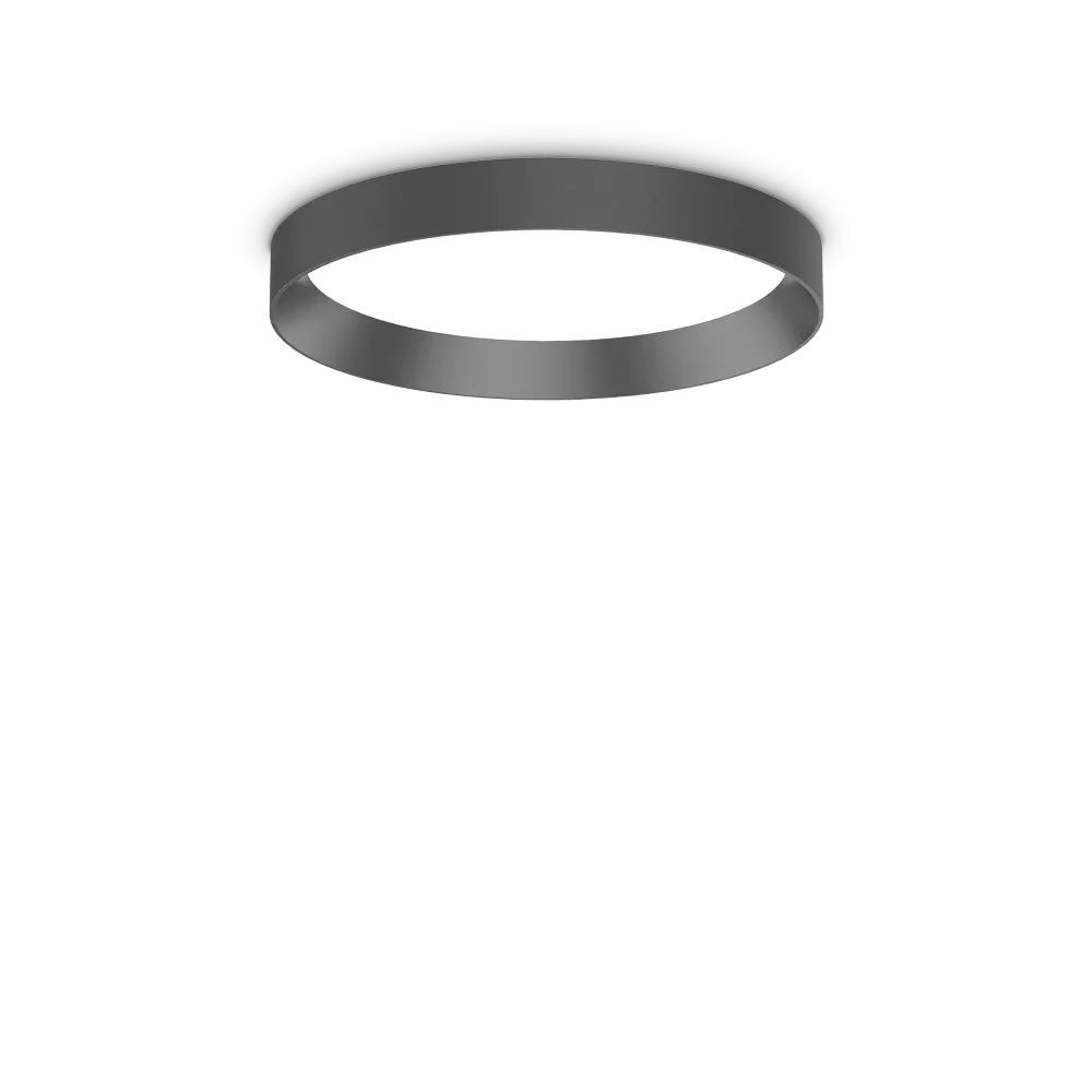 Plafón de techo Ideal Lux Fly negro LED 18W 2700K Ø35cm 341156