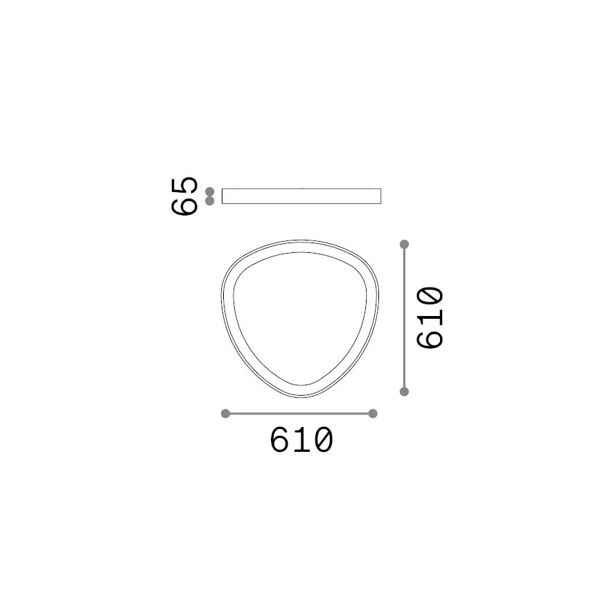 Plafón de techo Ideal Lux Gemini blanco LED 30W 4000K Ø61cm 372068