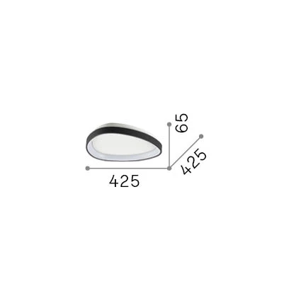 Plafón de techo Ideal Lux Gemini latón LED 24W 2700K Ø42,5cm 341453