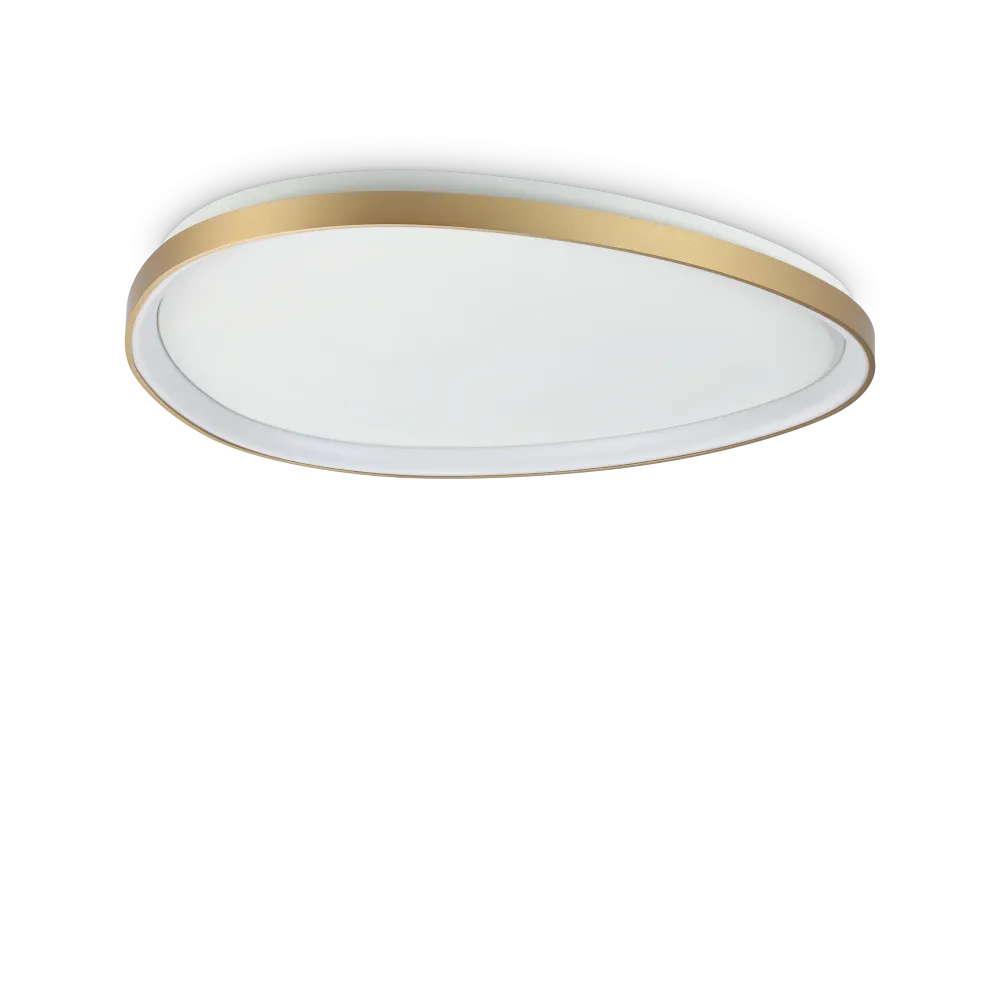 Plafón de techo Ideal Lux Gemini latón LED 42W Ø81cm 4000K 372112