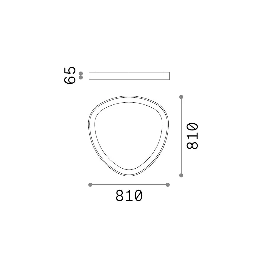 Plafón de techo Ideal Lux Gemini latón LED 42W Ø81cm 4000K 372112