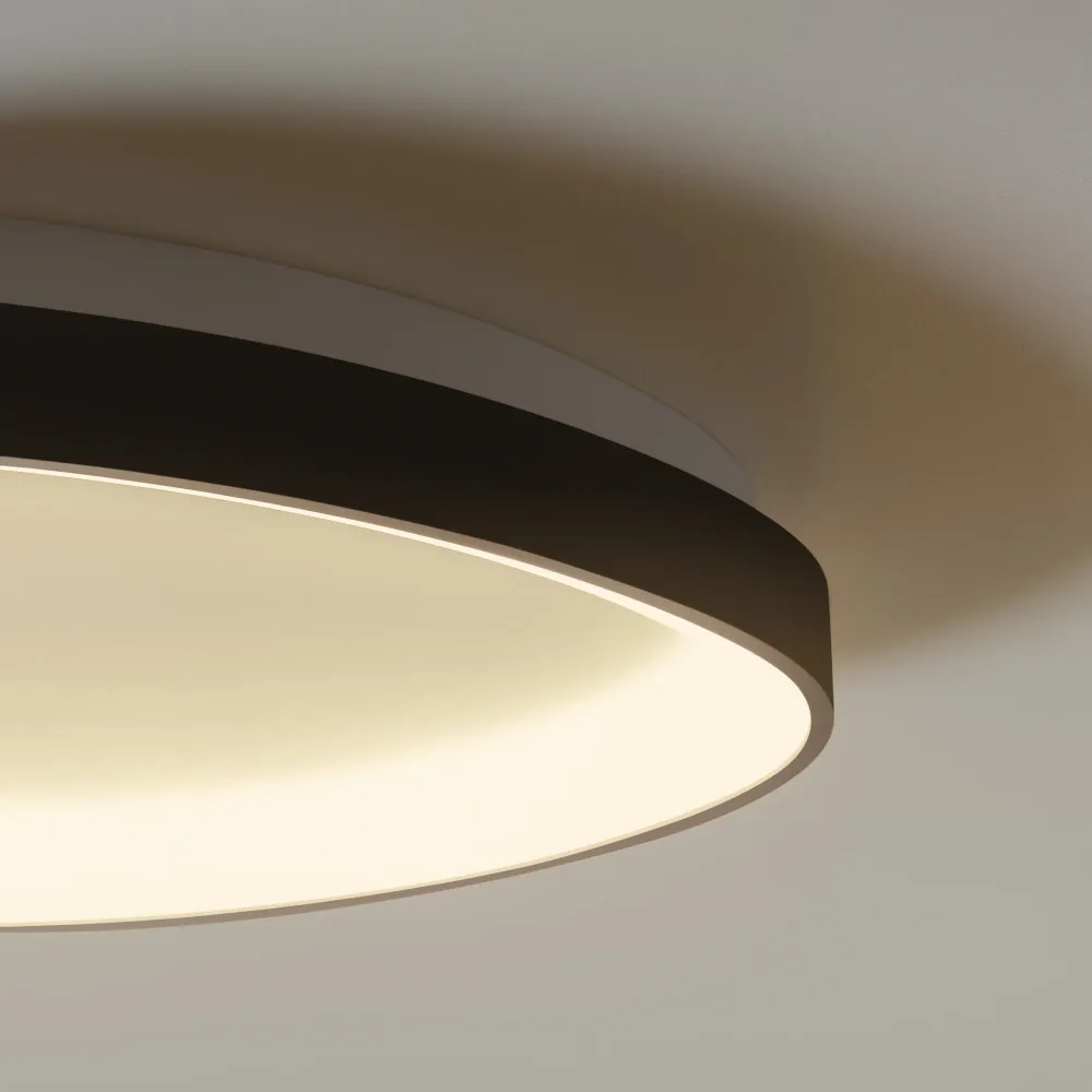 Plafón de techo Ideal Lux Gemini negro LED 30W 3000K Ø61cm 328058