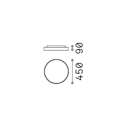 Plafón de techo Ideal Lux Halo blanco LED 32W 4000K Ø45cm 223216