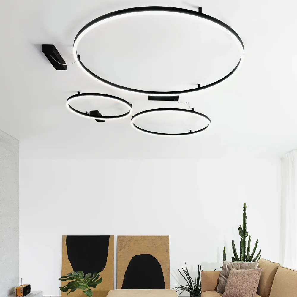 Plafón de techo Ideal Lux Oracle Slim blanco LED 37W 2700K Ø70cm 341934