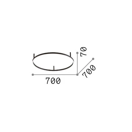 Plafón de techo Ideal Lux Oracle Slim blanco LED 37W 2700K Ø70cm 341934