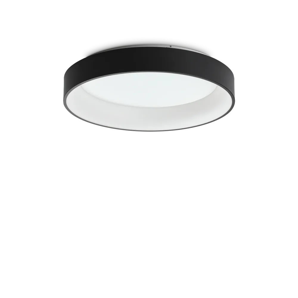 Plafón de techo Ideal Lux Ziggy negro LED 43W Ø59,5cm 307213