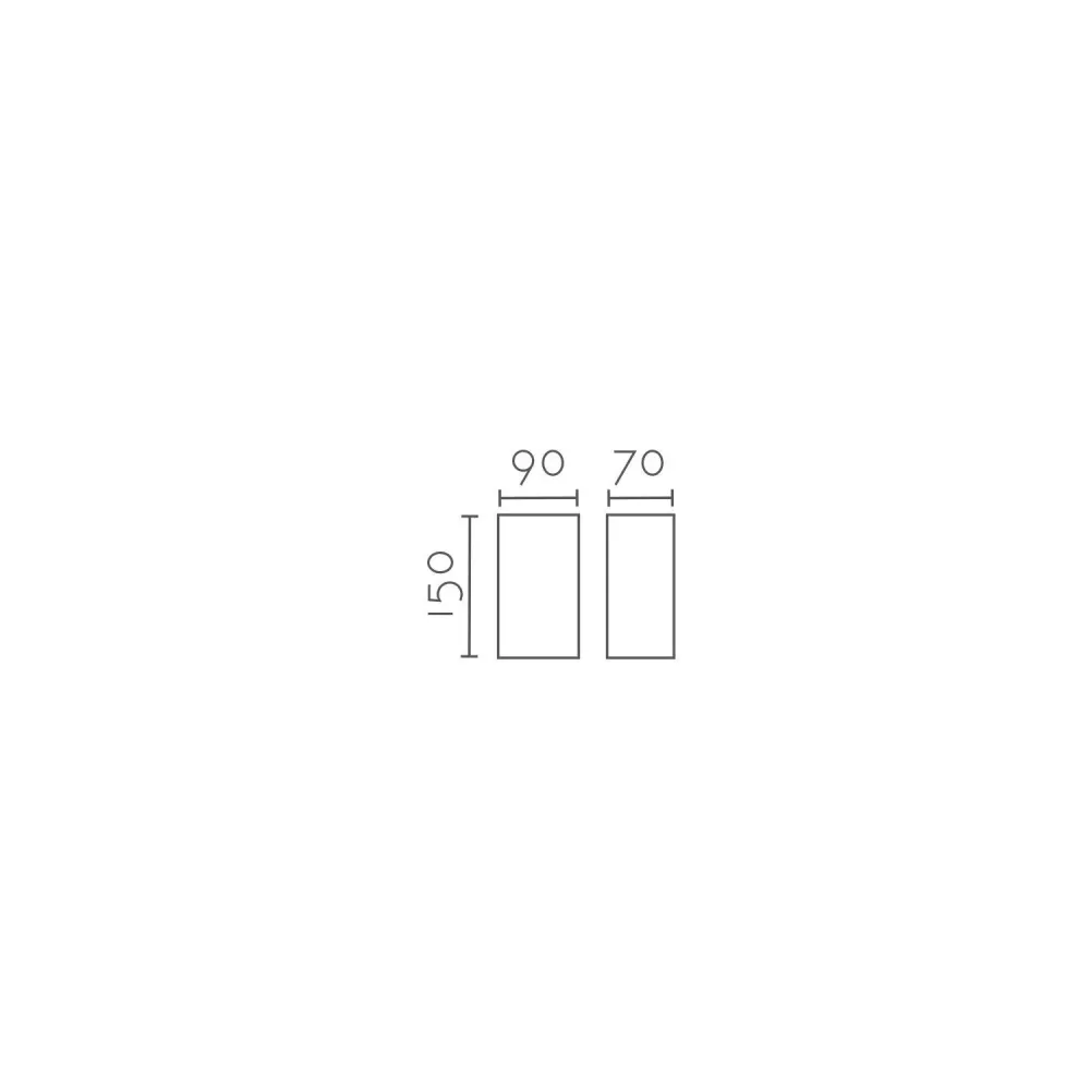 Applique murale extérieure Ineslam ATON aluminium blanc/gris Grey