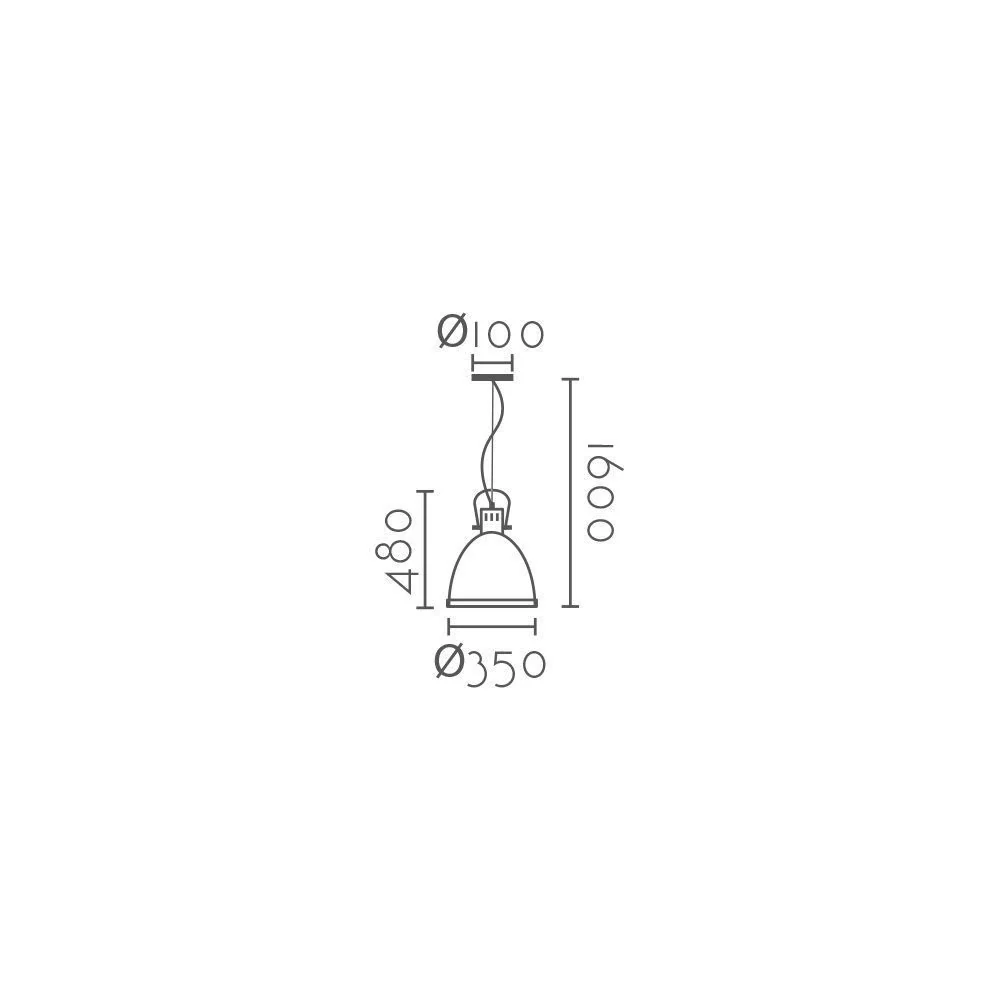 Suspension Ineslam en verre E27