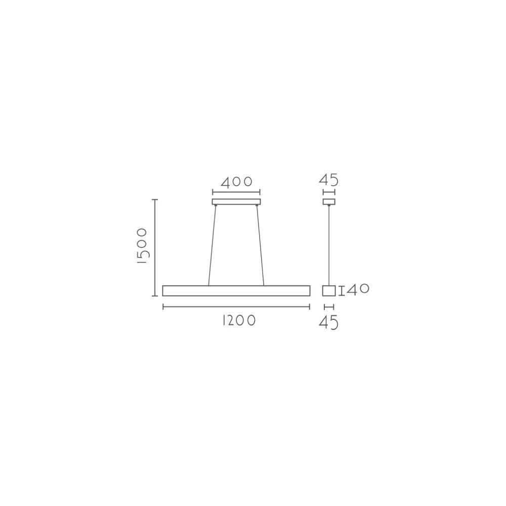 Suspension linéaire Ineslam bois LED (SMD)