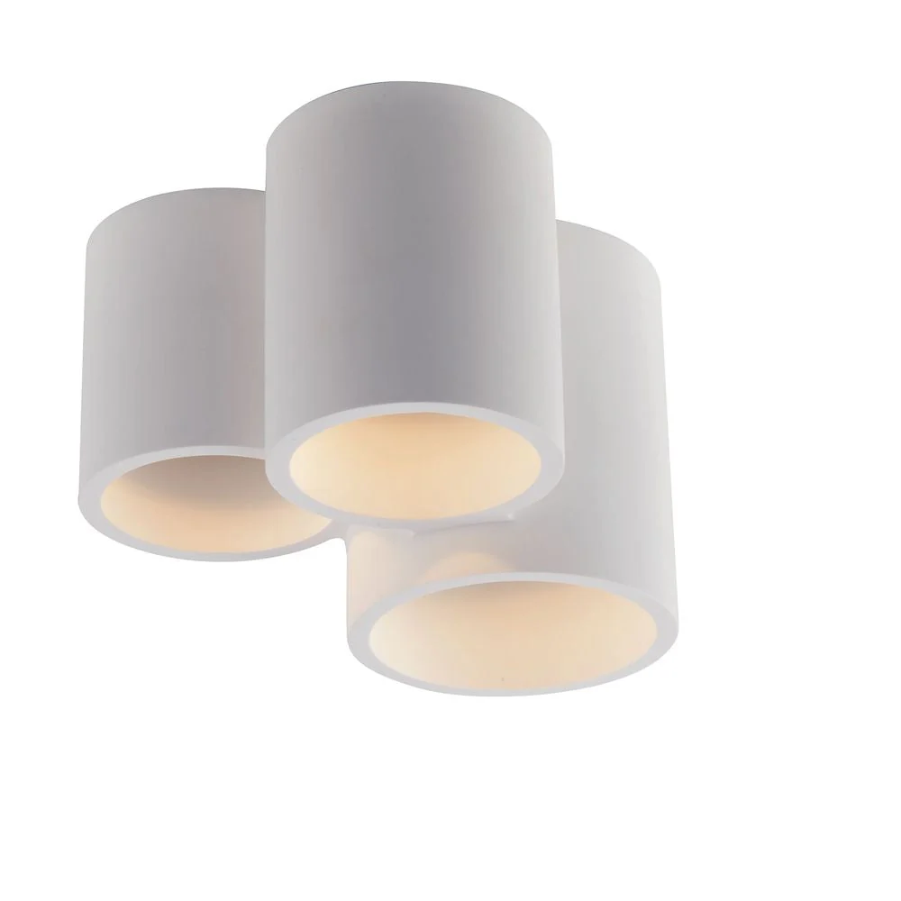 Flush mount ceiling lamp Intec BANJIE-3 plastic GU10