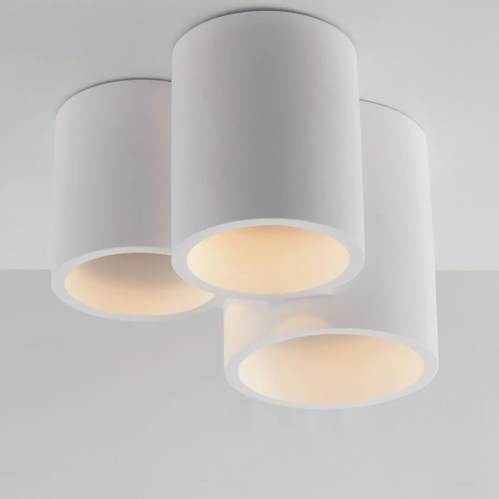 Flush mount ceiling lamp Intec BANJIE-3 plastic GU10