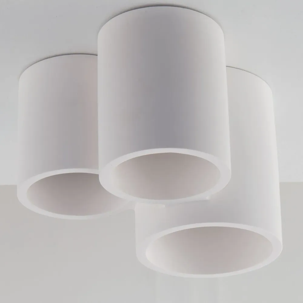 Flush mount ceiling lamp Intec BANJIE-3 plastic GU10