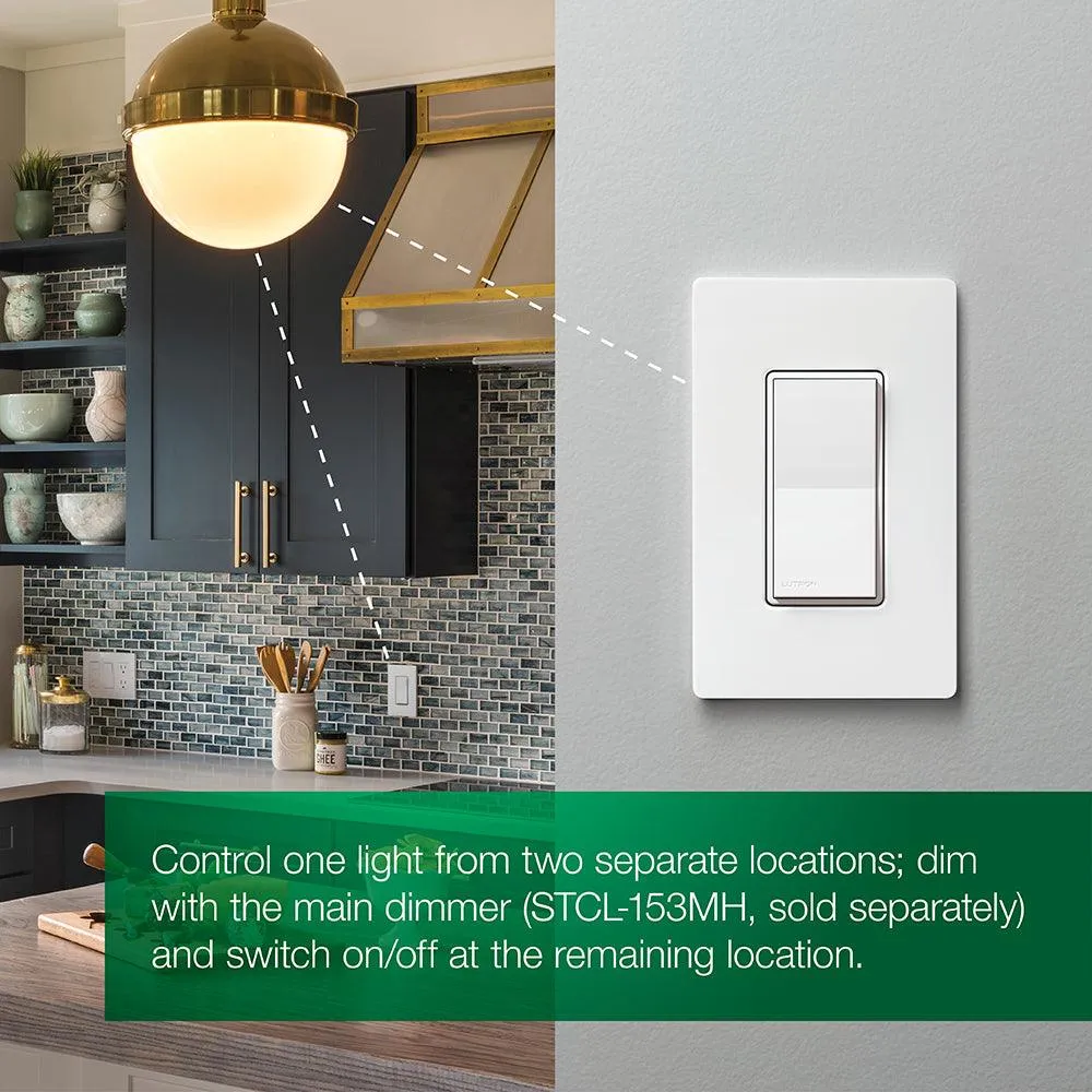 Interrupteur d'accessoires Lutron Sunnata LED+, modèle ST-AS-WH*