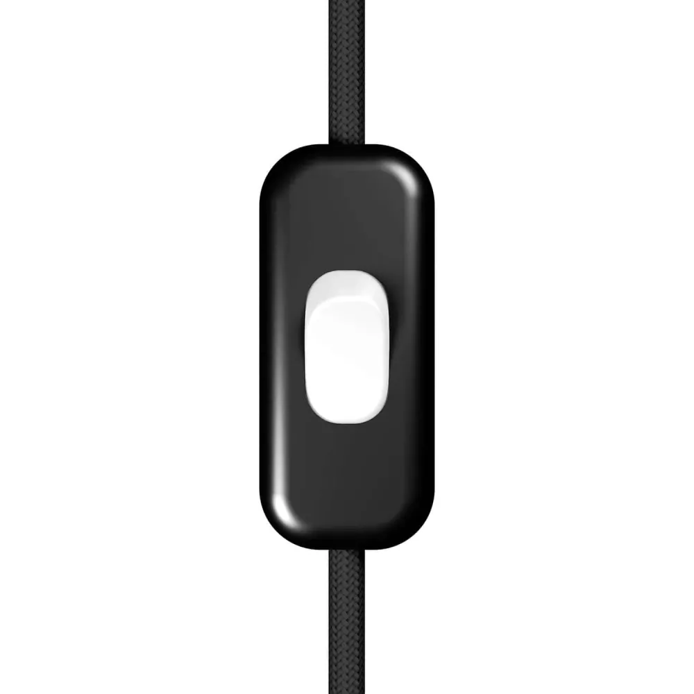 Interrupteur unipolaire coupe-circuit Creative Switch Noir et bouton Blanc