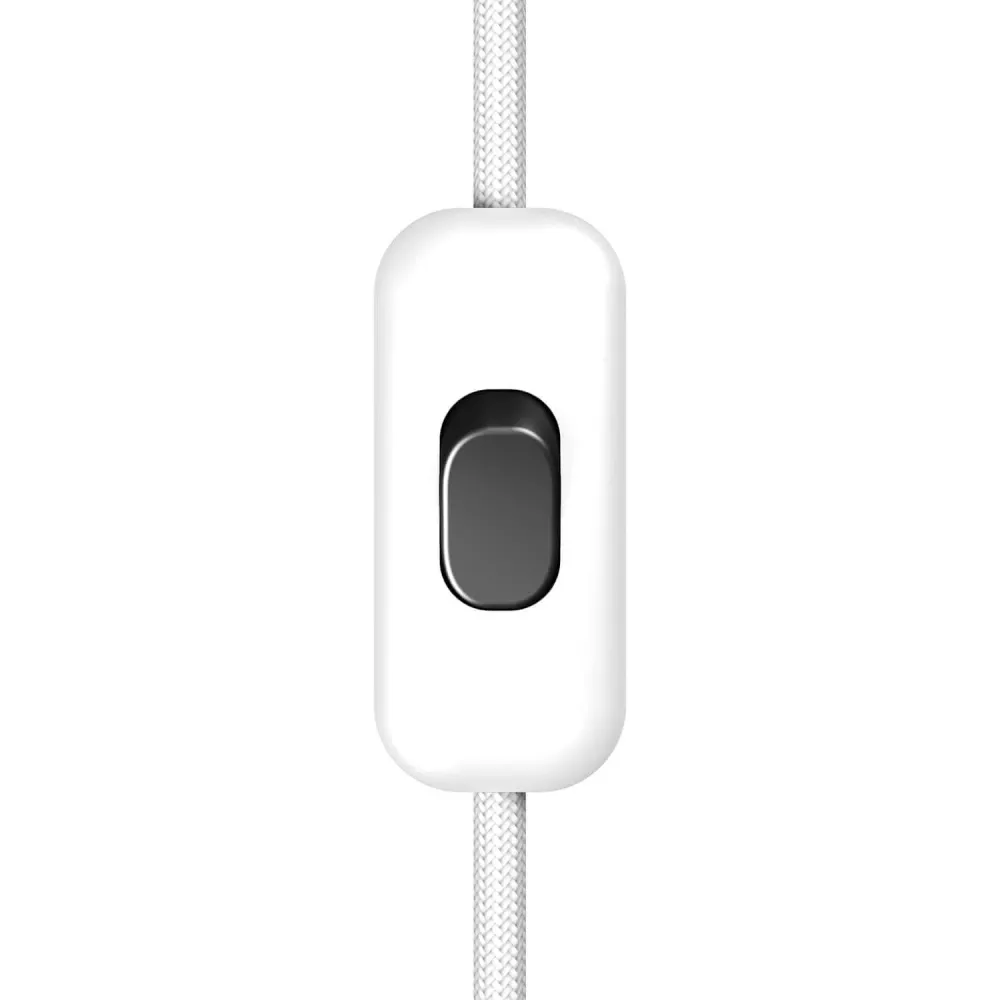 Interrupteur unipolaire Creative Switch blanc et bouton noir