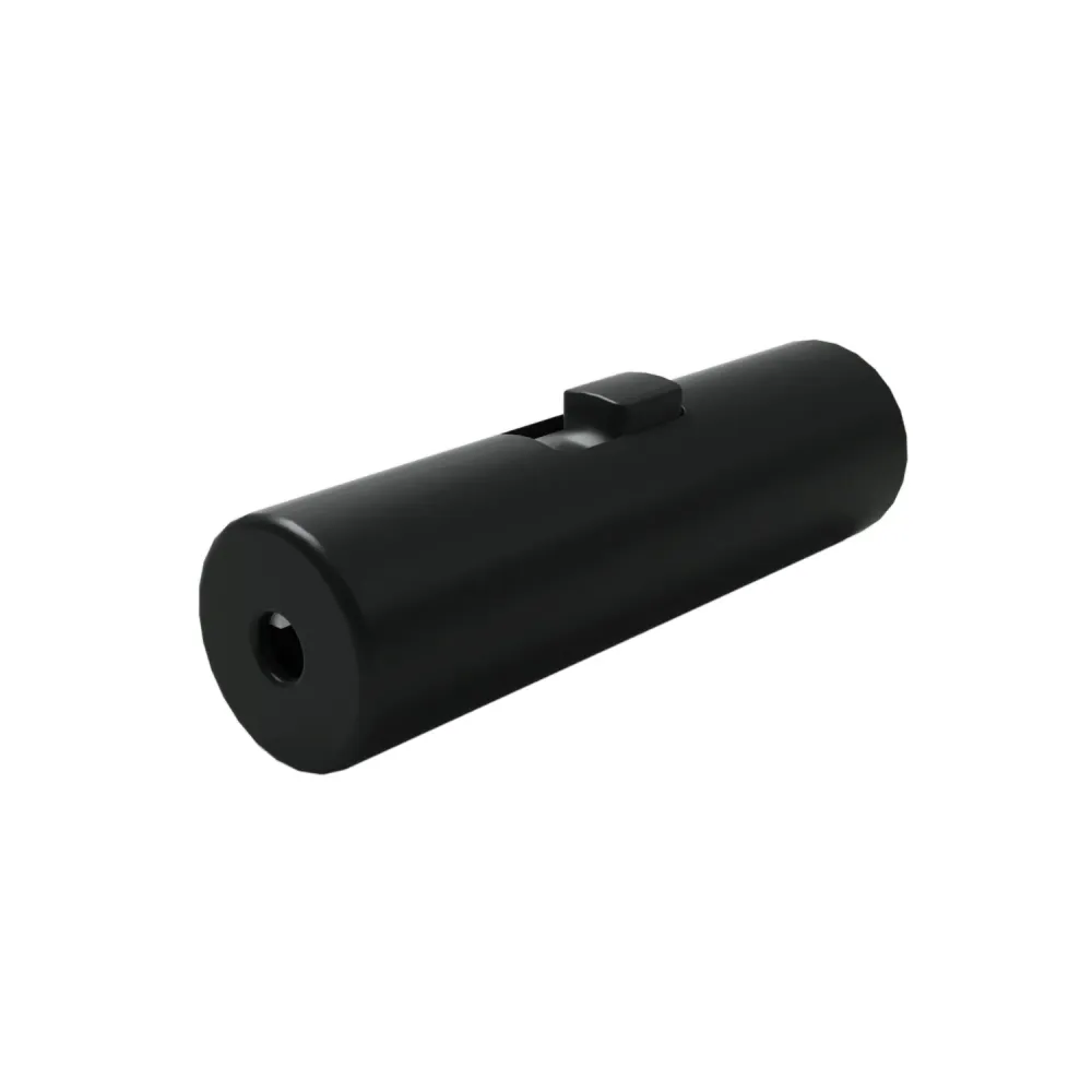 Interrupteur unipolaire à tirette de forme cylindrique avec borne de terre - Noir