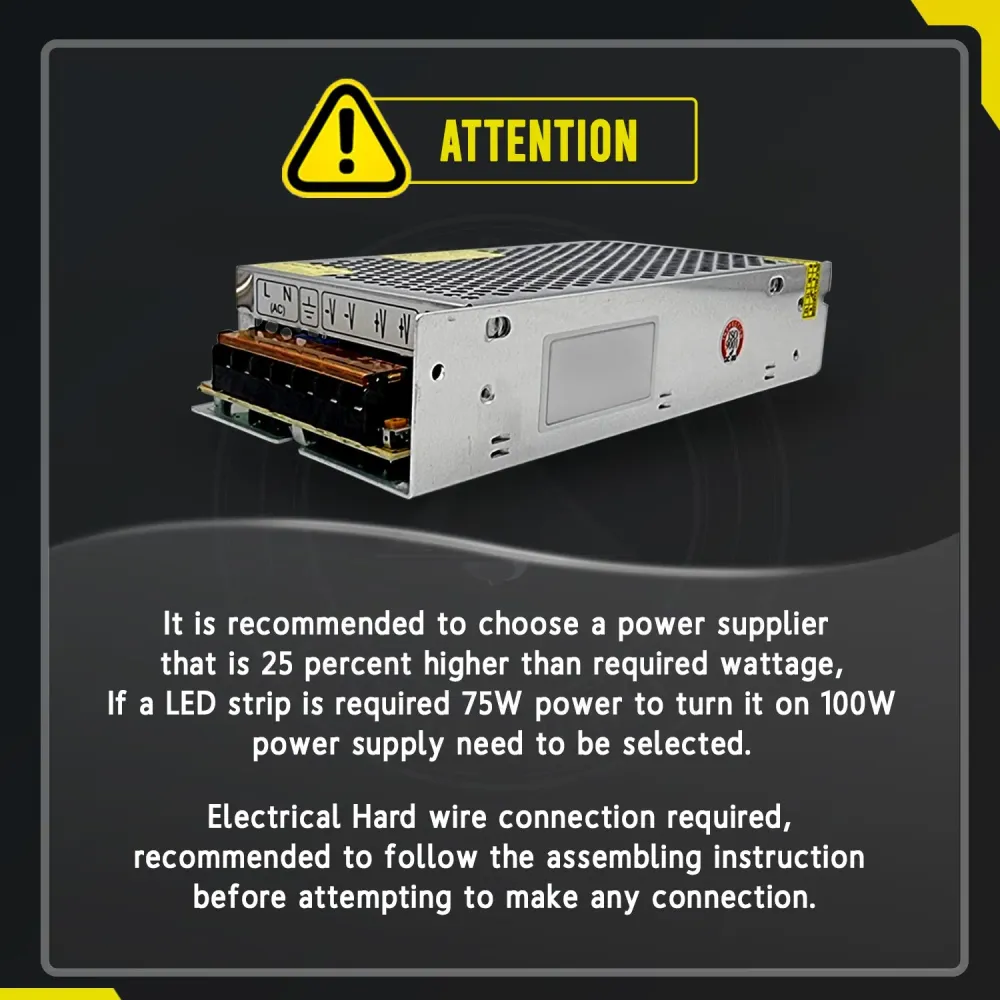 IP20 Transformateur de commutation LED Driver DC 5V 200W 40A ~1844