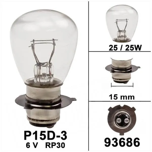 BULB 6245J - 12V-35/35W - P15D-25-3 (Vieux 3-Roues) ITL-Importations Thibault