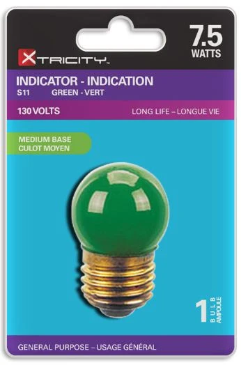 Xtricity Ampoule d'Indication S11 Verte 7.5W Culot E26 JESSAR