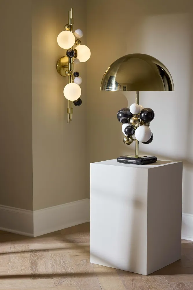 Jonathan Adler Applique Murale Globo | Marbre & Laiton