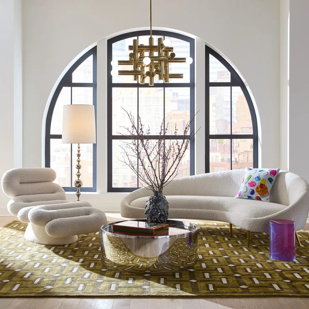 Jonathan Adler Lampadaire Sur Pied Harlequin | Argent