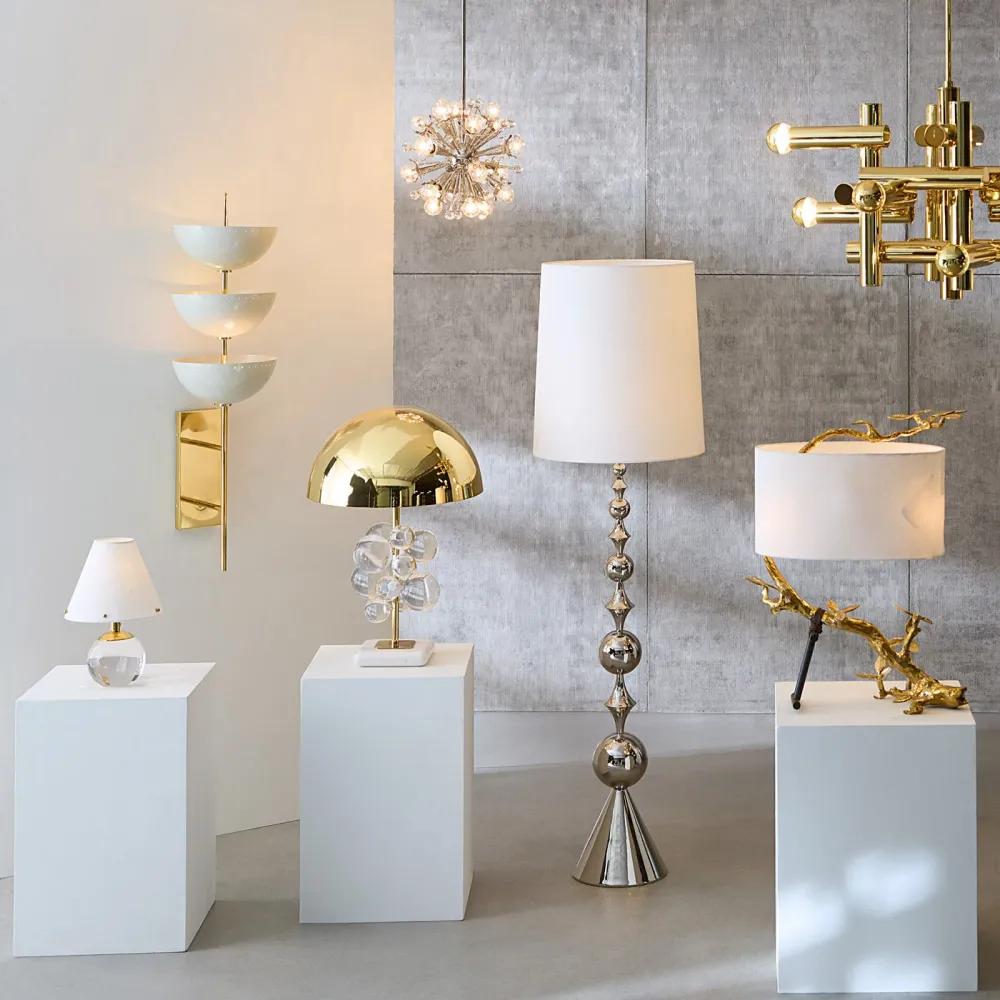 Jonathan Adler Lampadaire Sur Pied Harlequin | Argent