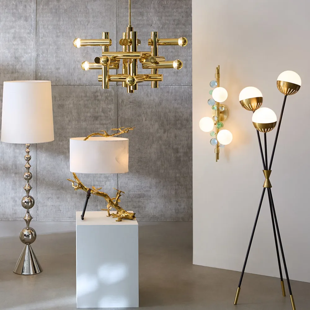 Jonathan Adler Lampadaire Sur Pied Harlequin | Argent