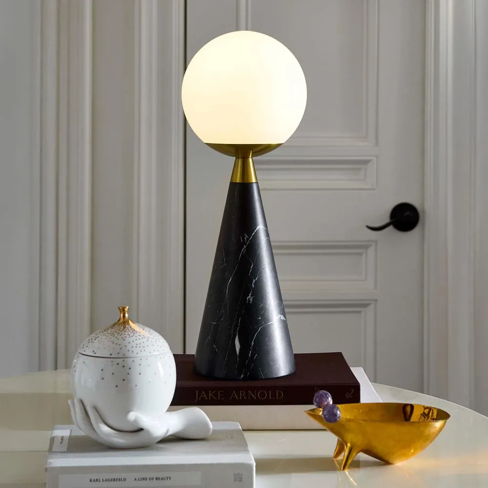 Jonathan Adler Lampe De Table En Marbre Apex