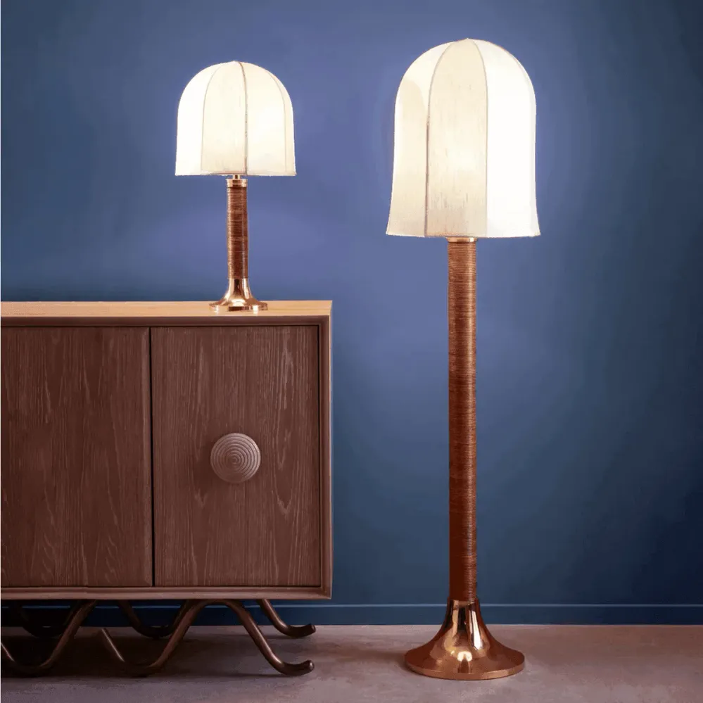 Jonathan Adler Lampe De Table Riviera En Rotin