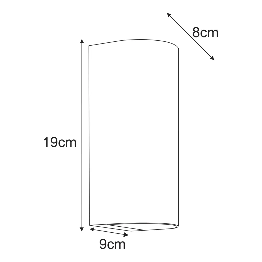 Applique murale extérieure Kaja Prima 2L GU10 H 19,0 cm