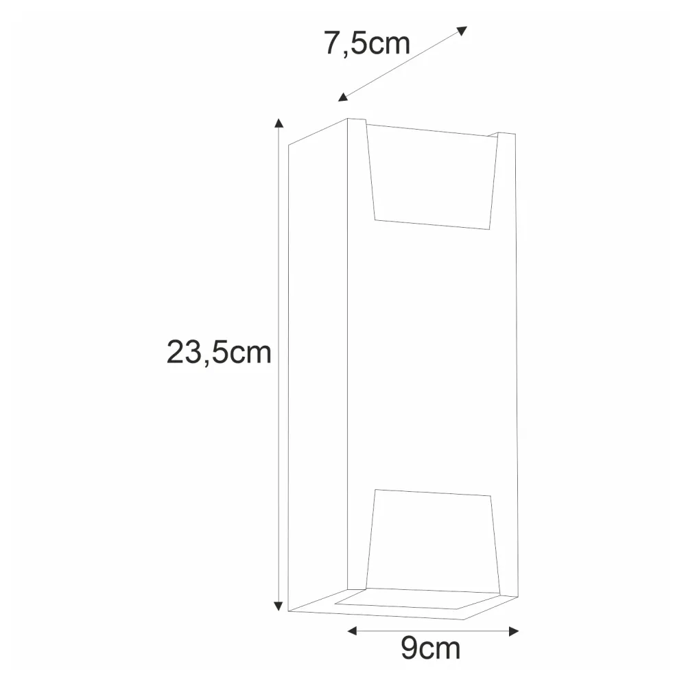 Applique murale extérieure Kaja Slot 2L GU10 H 23,5 cm
