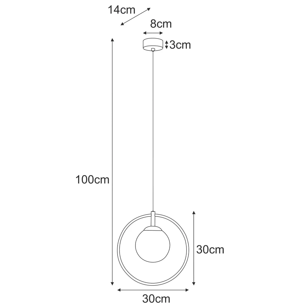 Kaja Alma 1L suspension E14 H 100,0cm
