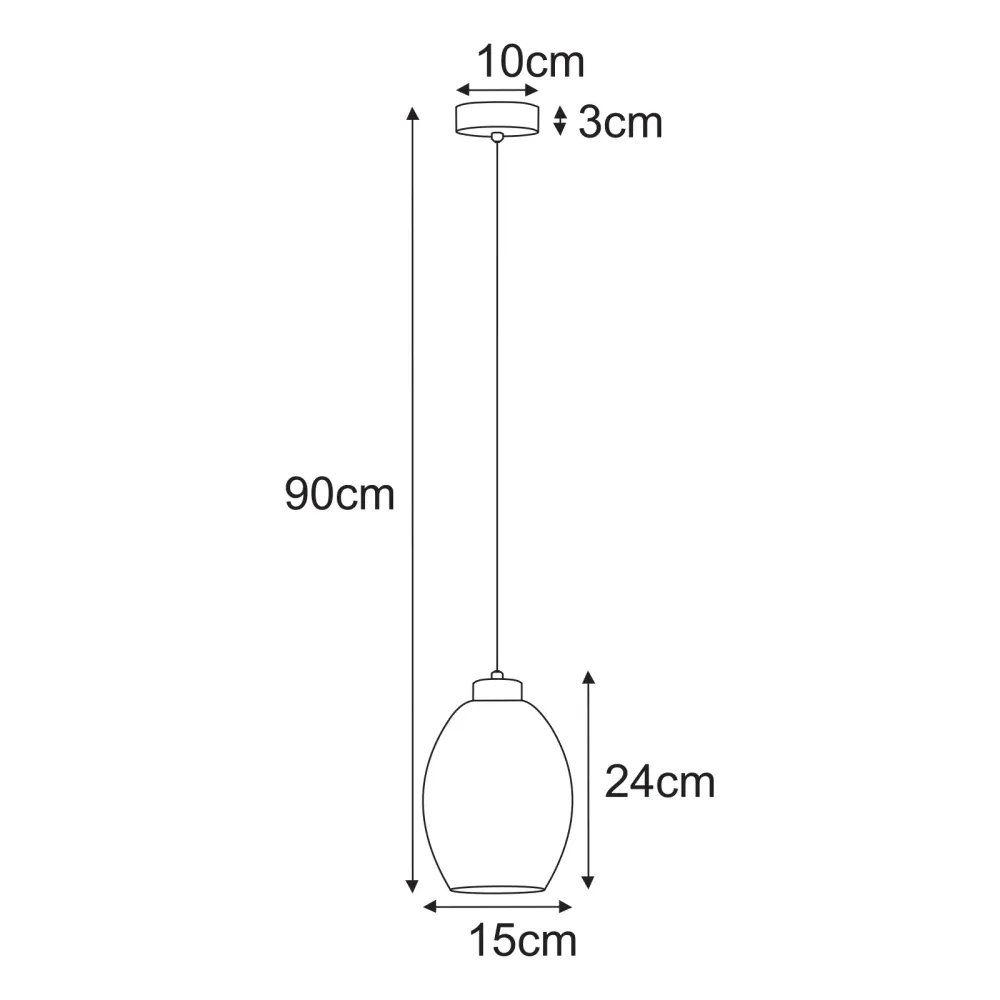 Kaja Balbo 1L suspension E27 H 90,0cm
