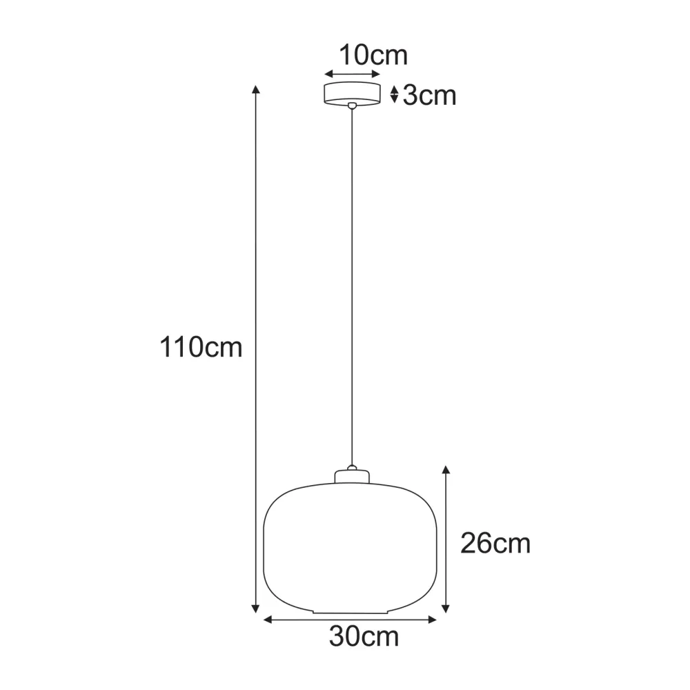 Kaja Clark 1L suspension E27 H 110,0cm