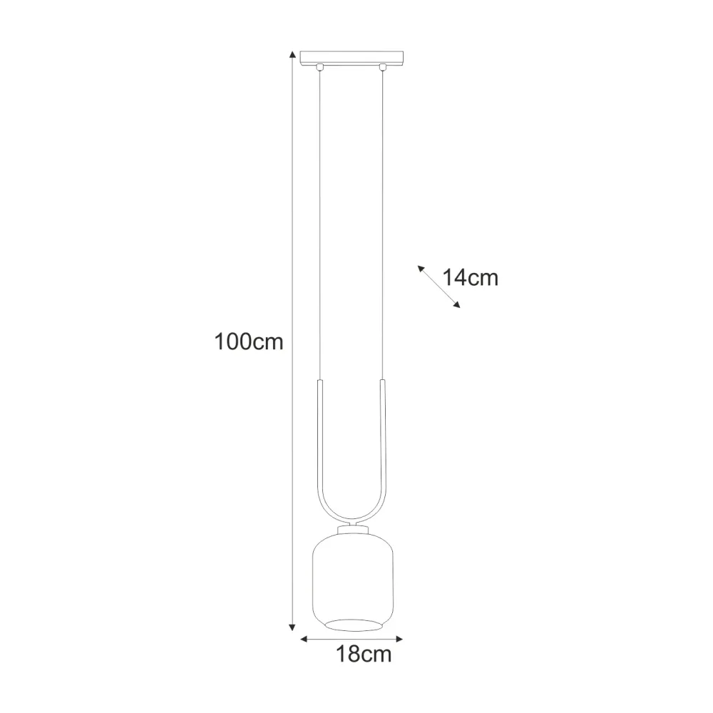 Kaja Coni 1L suspension E27 H 100,0cm