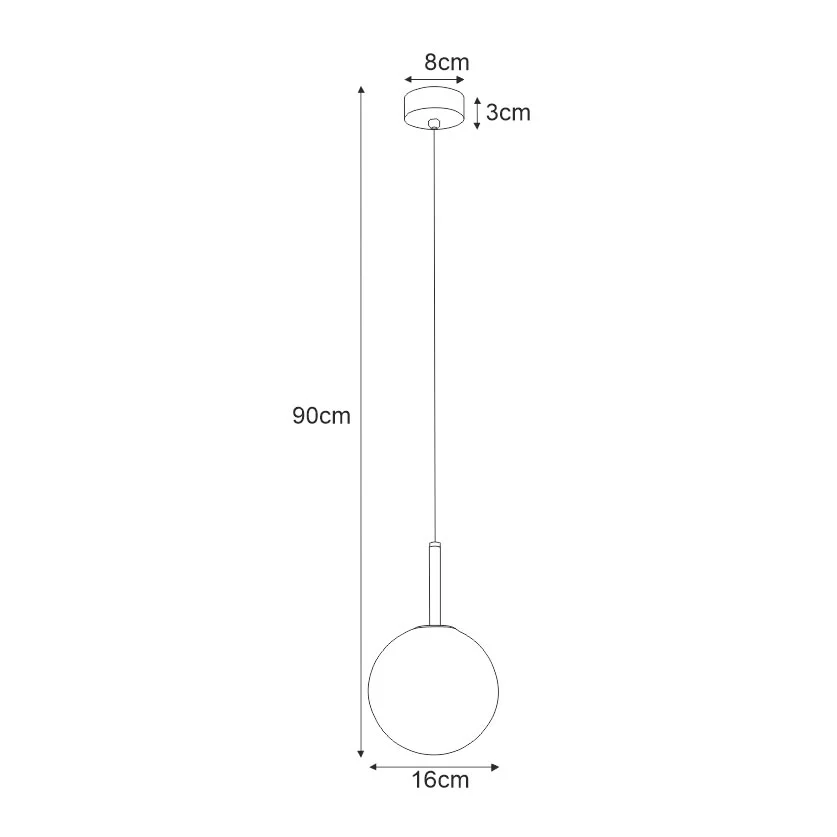 Kaja Faro 1L suspension E27 H 90,0cm