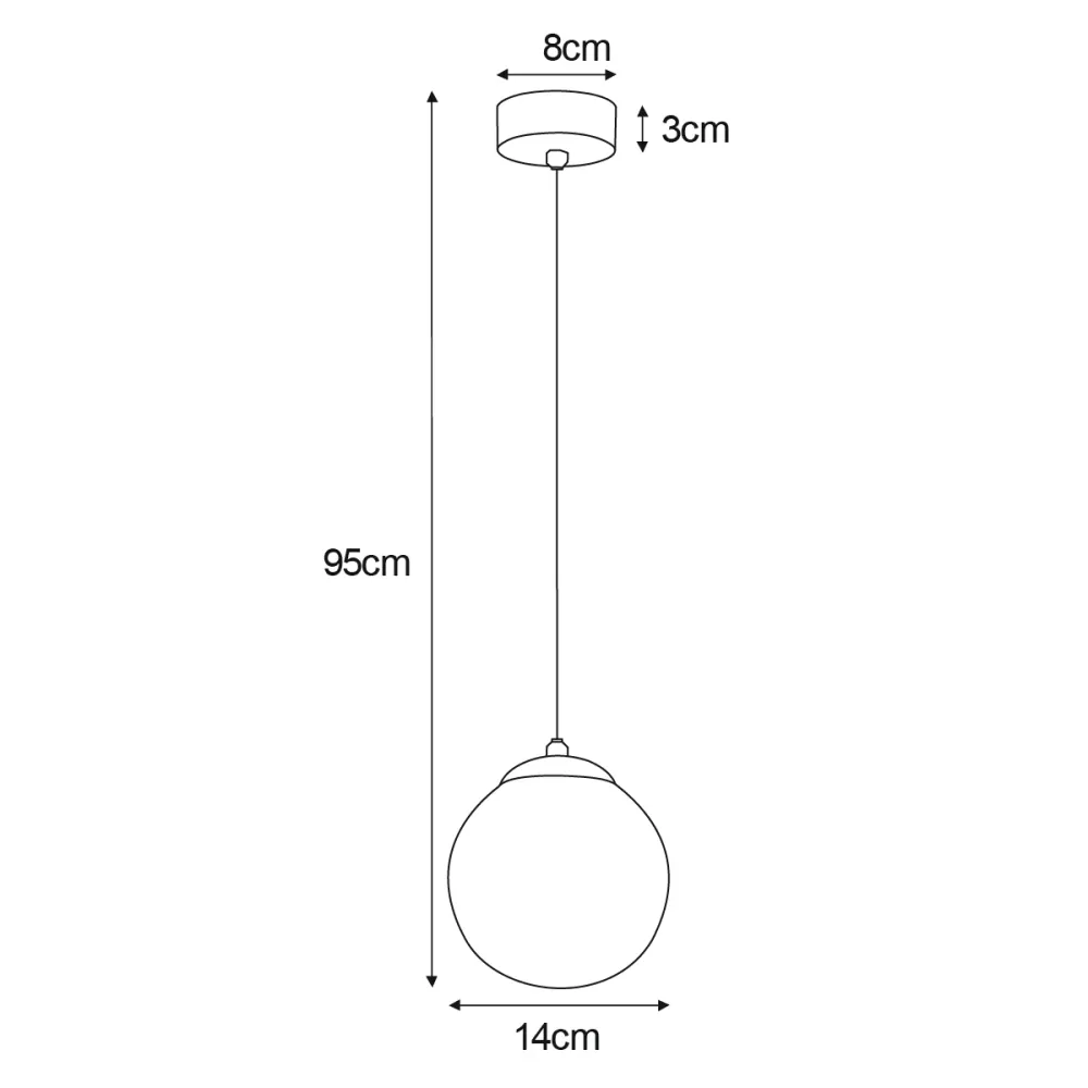 Kaja Felix 1L suspension E14 H 95,0cm