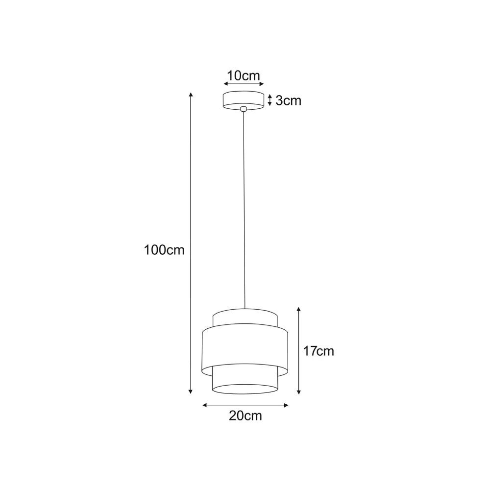 Kaja Gato 1L suspension E27 H 100,0cm